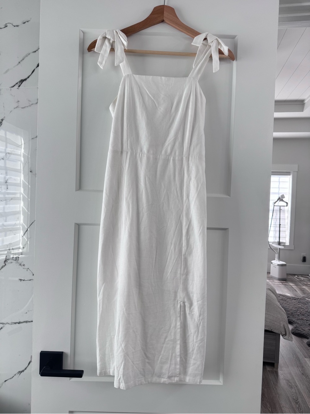 GB girls White Midi Tie-Shoulder Dress